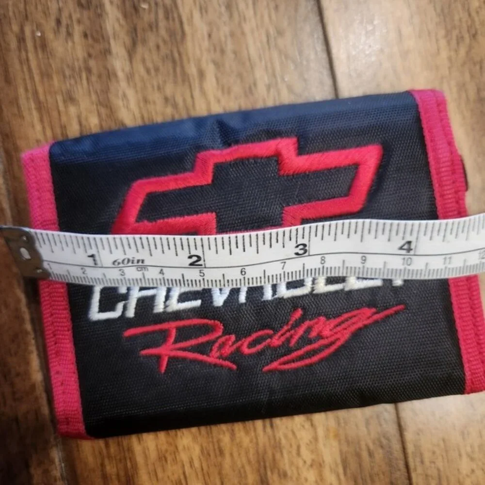 Chevrolet Racing Wallet Black‎ Red Embroidered Bifold